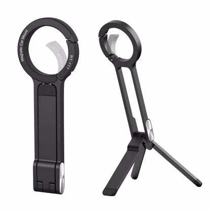 Metal Phone Tripod Carabiner-Mounted for Iphone 16 15 14 13 Portable Dual-Sided Magnetic Tripod Desk Mount Phone Handle Holder