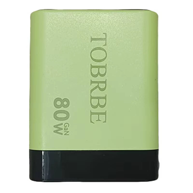 3 in 1 Gan Charger Retractable 80W MAX Fast Charger Block with Type-C Cable 2USB Ports Portable Adapter Mobile Phone Charger New